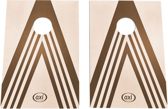 AXI Cornhole Set Plus 2 Borden 91 x 60 cm – Compact Bean Bag Werpspel voor Buiten en Binnen – Inclusief 8 Cornhole Zakjes en Draagtas – Houten Cornhole Bord met Opklapbare Poten – Tuinspel voor Kinderen en Volwassenen