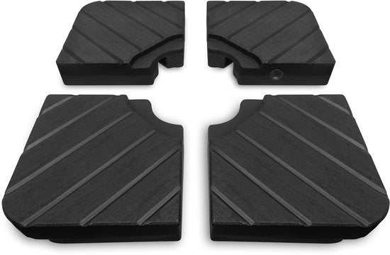 VONROC Parasoltegels - voor zweefparasol - 40x40 cm – vulbaar – set van 4 stuks
