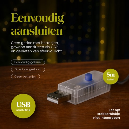 Giftmas Lichtgordijn – 200 LED’s Warm Wit – 1x2M – Voor Deur of Doorgang – Binnen en Buiten– Afstandsbediening – Sfeerverlichting - Kerstverlichting