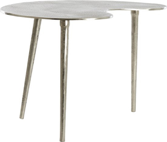 Light & Living Organische Bijzettafel Linos 67 x 49cm - Nikkel