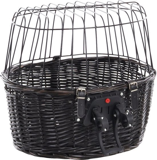 MaxxPet Fietsmand hond - Hondenmand fiets - Vooraan fietsstuur - 47 x 34 x 42cm - Zwart