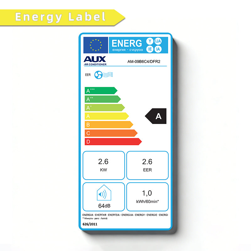 AUX mobiele airco 3-in-1 - 9000 BTU - wifi - energieklasse A
