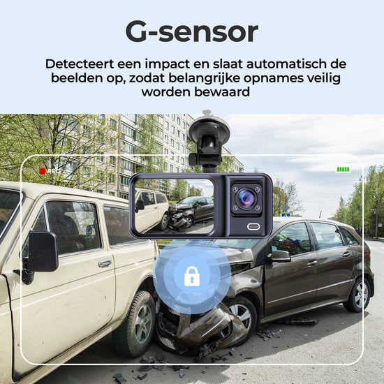 Denver Dashcam - Dashcam voor Auto - Voor- en Cabin Camera - Full HD - 120° Groothoek - Loop Opname - G-Sensor - CCT2500