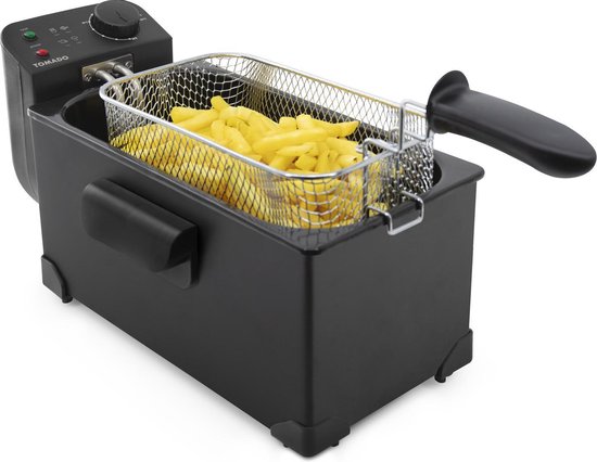 Tomado TDF3001B - Frituurpan - 3 liter inhoud - 2200 Watt - Koude zone - Zwart