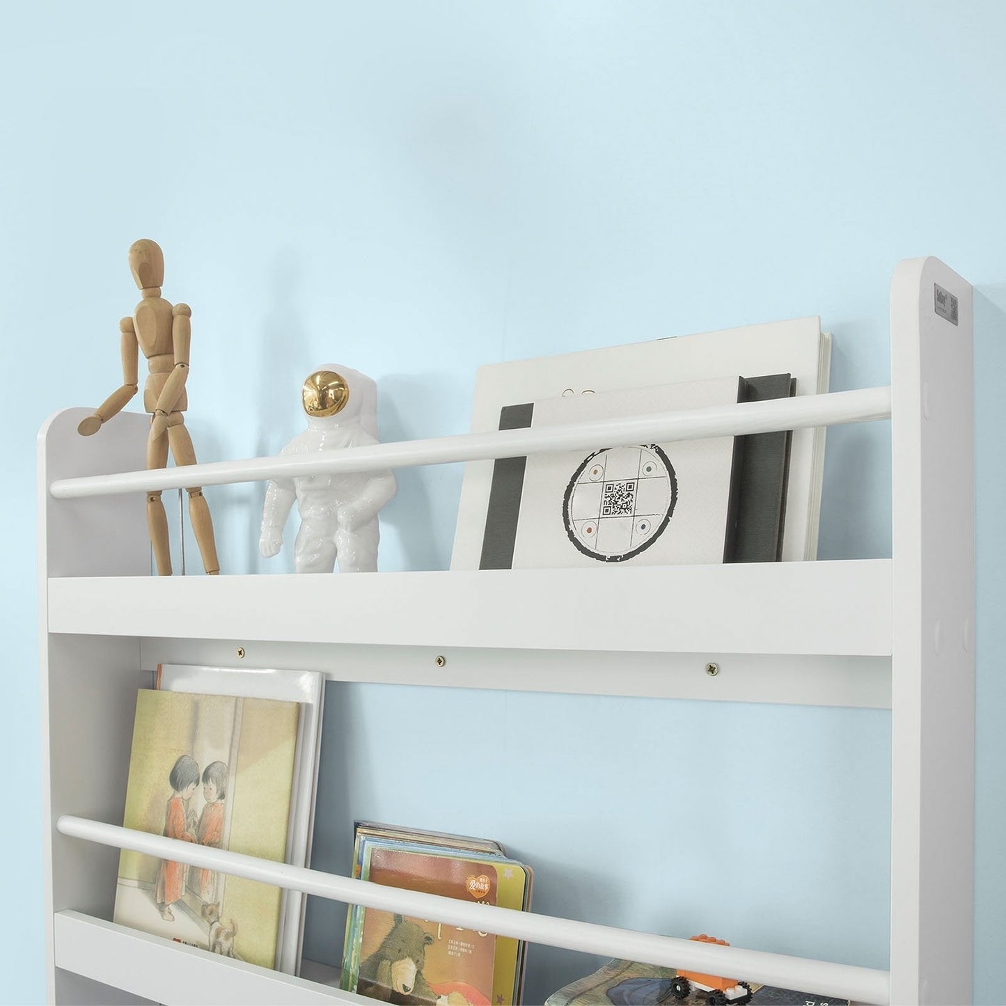 SoBuy Wandkast Voor Kinderen - 129x32x12 cm - Wit