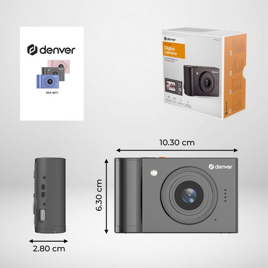 Denver Digitale Camera Full HD - 48MP - Vlog Camera - Foto & Video - Fototoestel - DCA4811B