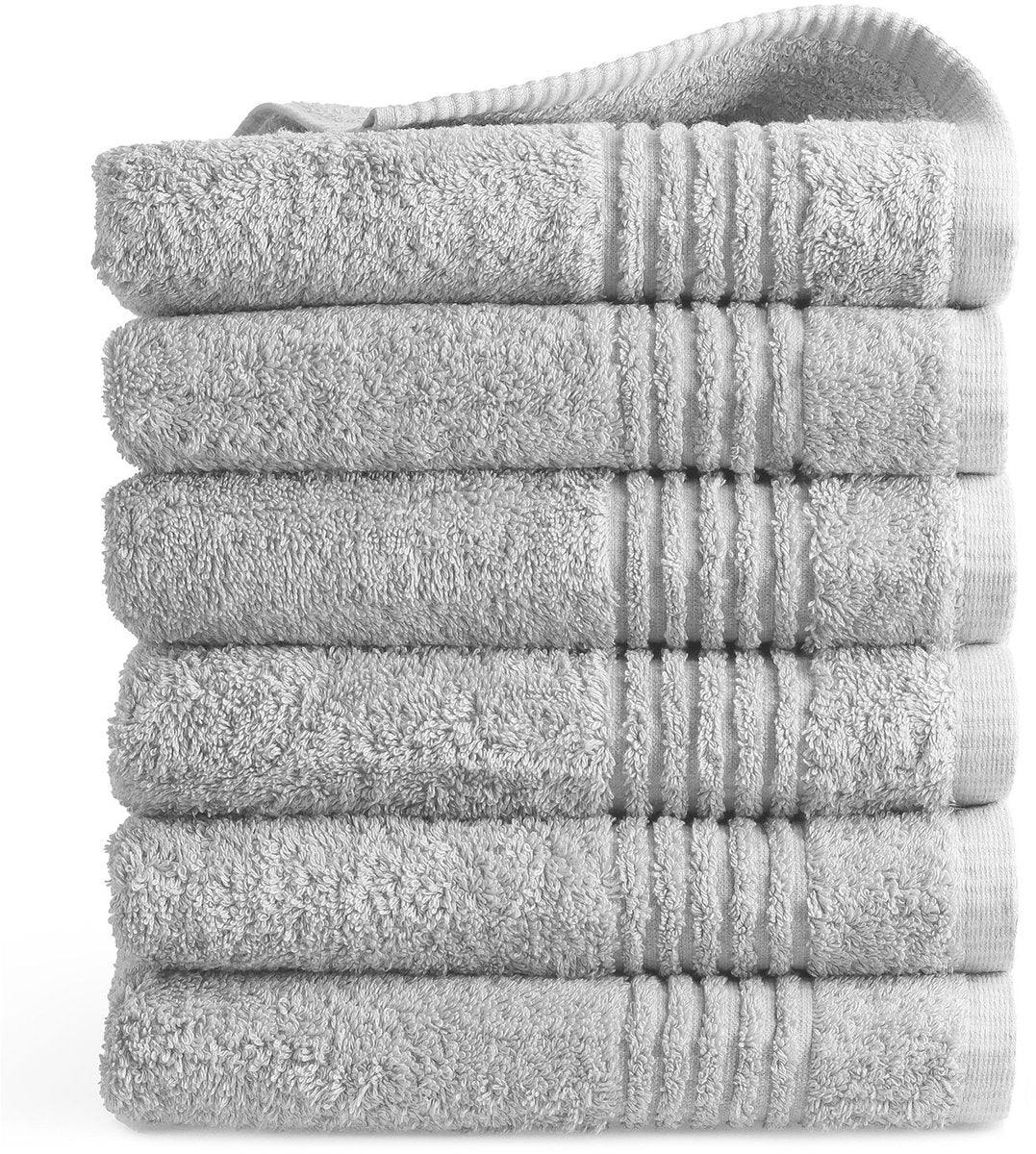 PHLOX Supreme Handdoeken 50x100 cm - Set van 6 - Zware Katoenen Handdoeken Lichtgrijs