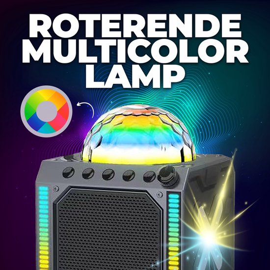 Denver Karaoke Set Kinderen & Volwassenen - Discolichten - Bluetooth - Incl. Microfoon - Speaker Party Box - Partybox - BTM618