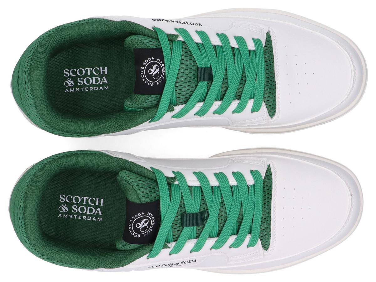 Scotch & Soda Crout Sneaker - White-Green - maat 44