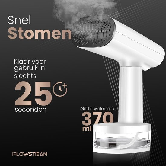 FLOWSTEAM® Luxe Kledingstomer - Handstomer - Stoomapparaat Kleding - Snow White Edition