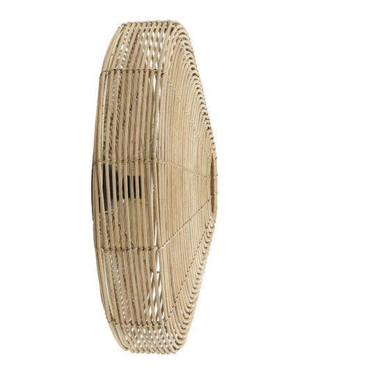 Light & Living Wandlamp Mataka – Ø 60 cm – Gevlochten Rotan In Naturel/Bruin – Moderne Ronde Wandlamp Voor Sfeervol Lichteffect – Exclusief Lichtbron – E27 Fitting
