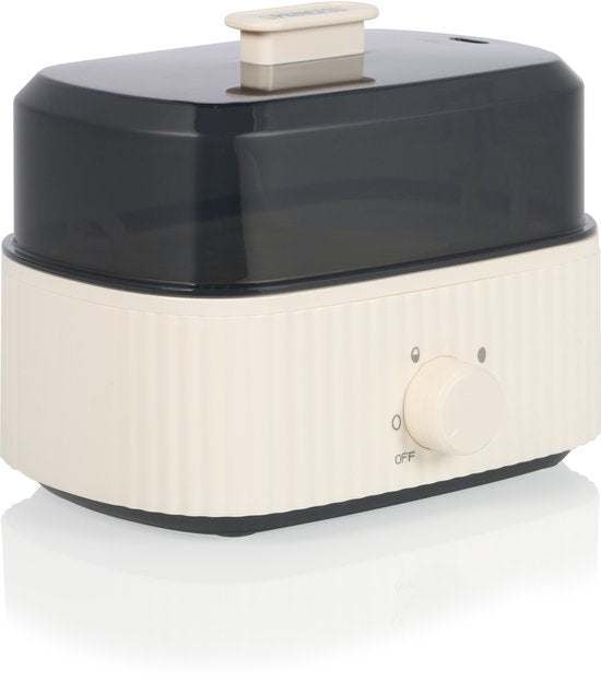 Princess Eierkoker Wave 262047 - 6 eieren - 300 W - Retro - Zwart - Beige