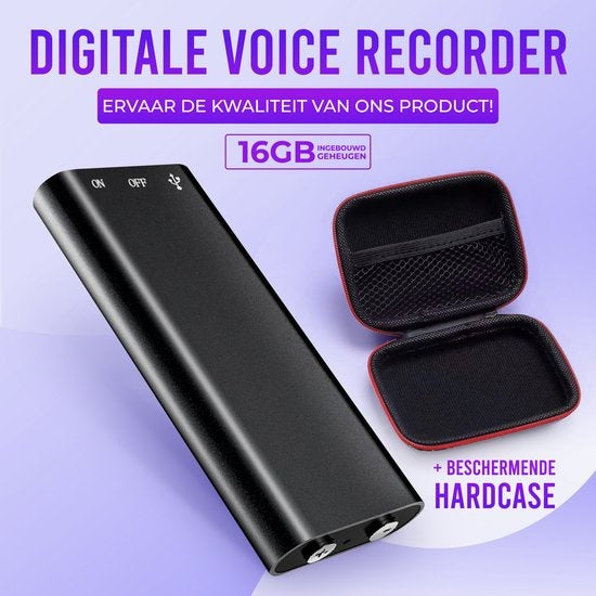 Garpex® USB afluisterapparaat - Afluisterapparatuur - Afluisteren opnemen - Spy recorder - Dictafoon - Voice - Grote opslag - 16GB