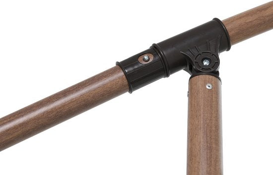 AXI Dion Zweefparasol Ø 300cm Eikenlook/groen – Gepoedercoat frame met kruisvoet