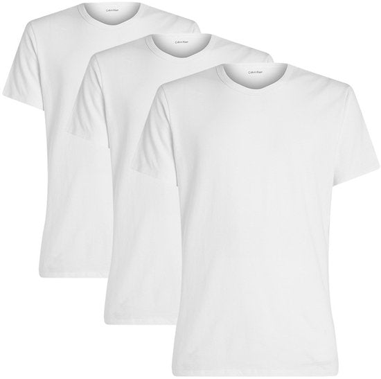 Calvin Klein heren 3P O-hals shirts wit