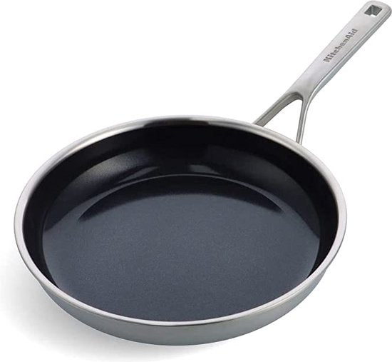 KitchenAid Multi-Ply koekenpan ø28cm - RVS - inductie - anti-aanbak - PFAS-vrij