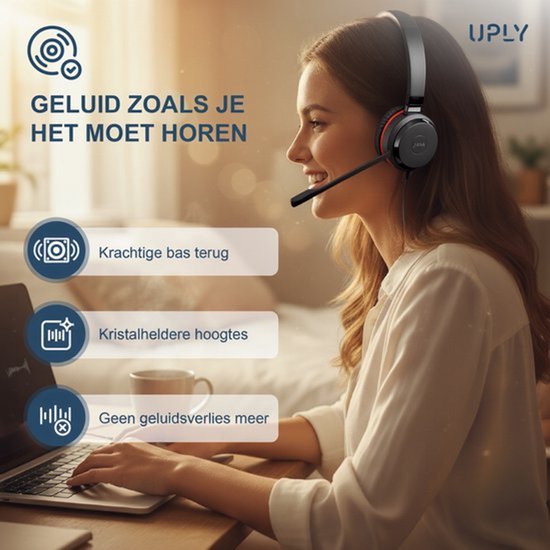 Set Oorkussens voor Jabra Koptelefoon - Evolve 20 Oorkussen - Evolve 20/20se/30/30II/40/65 - Kunstleer met Traagschuim