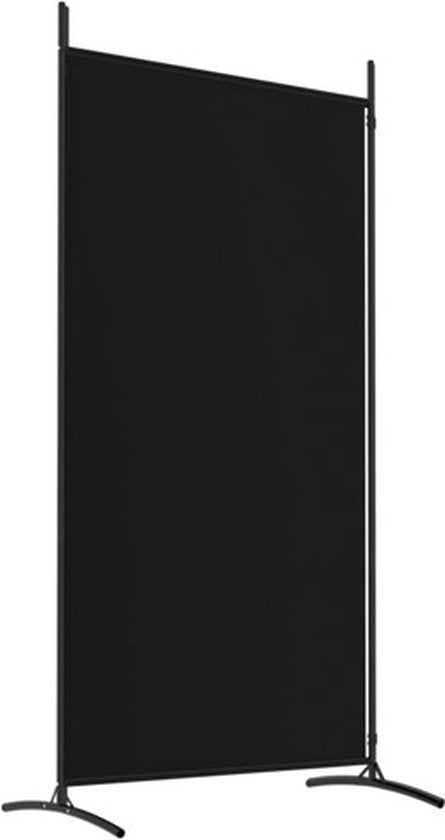 vidaXL - Kamerscherm - met - 2 - panelen - 175x180 - cm - stof - zwart