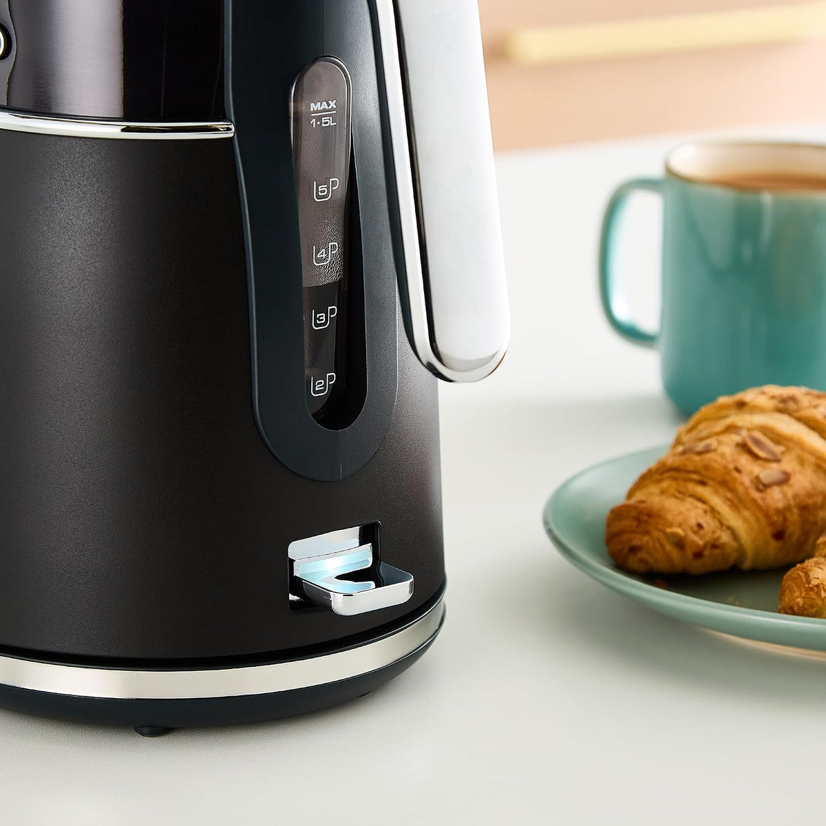 Morphy Richards Signature Opulent Waterkoker 1.5L - Rapid Boil 3000W - RVS Zwart Transparant - 23,7 x 16,7 x 26,8 cm