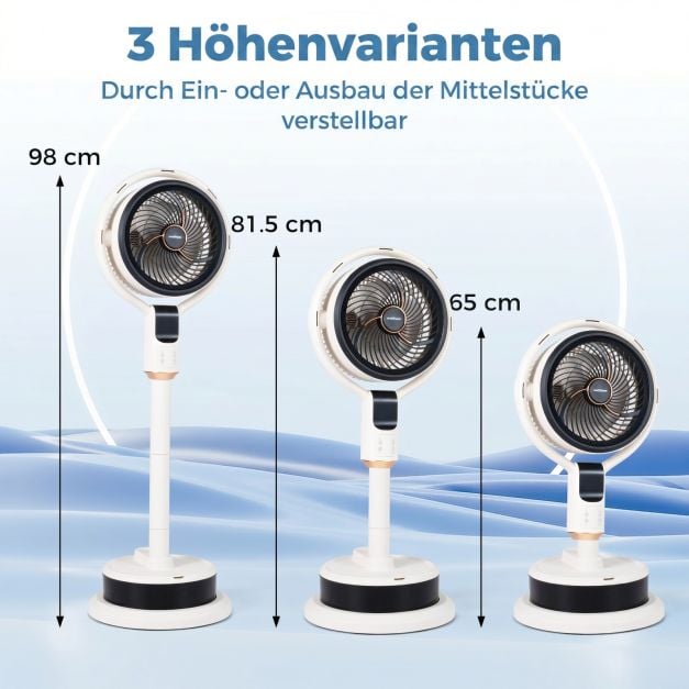 Coast Vernevelingsventilator met Afstandsbediening – 65-98 cm – 1,7 L – Wit