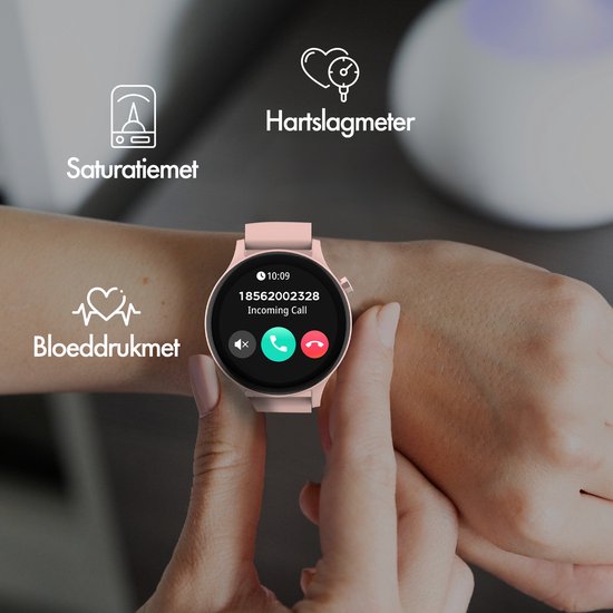 Denver Smartwatch SWC338 - Volledige Belfunctie, Hartslag, Bloeddruk, Saturatie, Slaapmonitor, Multisport - Android & iOS - Roze