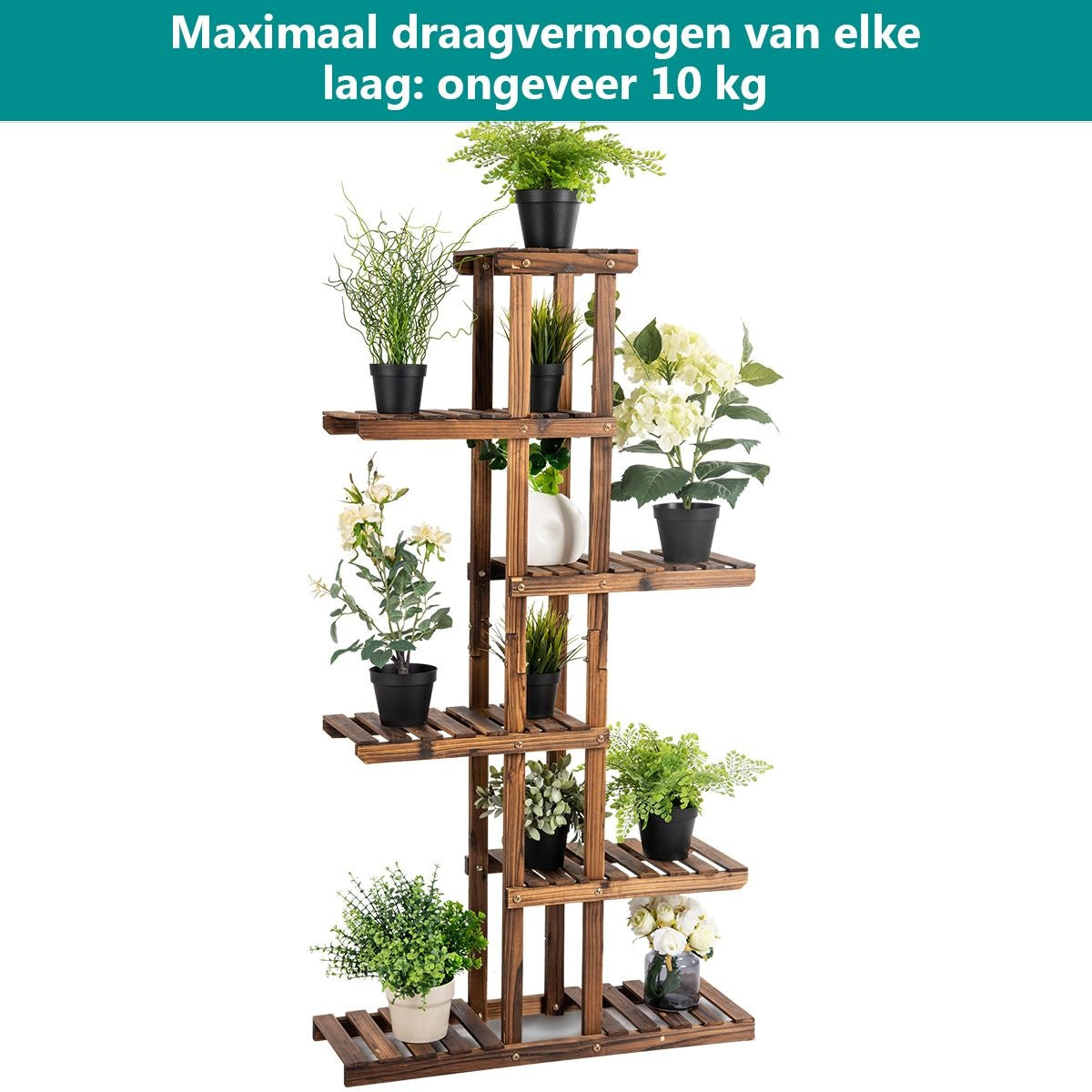 Coast Plantentrap - Hout Natuurlijk - 75x25x140cm