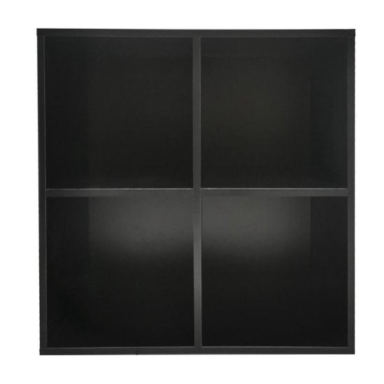 Platen vinyl lp opbergkast - opbergen lp vinyl platen - boekenkast - 4 vakken - zwart