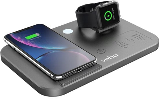 Veho DS-7 draadloos oplaadstation met LED nachtlampje