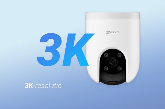 EZVIZ H8c Pro 3K – WiFi Beveiligingscamera Buiten – PTZ 360° Zicht - AI Persoons- & Voertuigdetectie - Kleuren Nachtzicht & Sirene – Tweerichtingsaudio