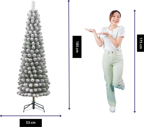 Black Box Trees Charlton Smalle Kunstkerstboom - H185 x Ø53 cm - Groen