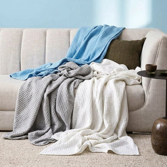 EL-Life Koeldeken 200x200 cm - 100% Bio-Tencel - Zelfkoelende deken - Cooling blanket - Zomerdekbed - Zomerdeken - Licht grijs