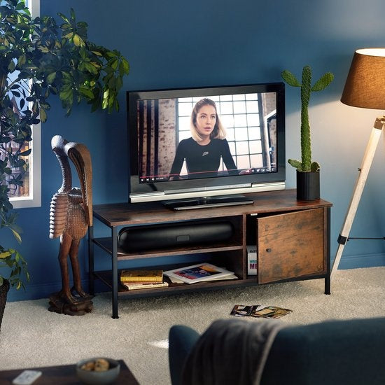 tectake - TV-meubel TV-kast Durban - industrial dark - 110x40x45,5cm - 404640