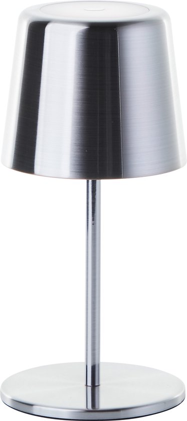 Brilliant Xaana - oplaadbare Tafellamp - Binnen & Buiten - LED 4W 3000K-6000K - 3 Stepdim - IP44 - Zilver