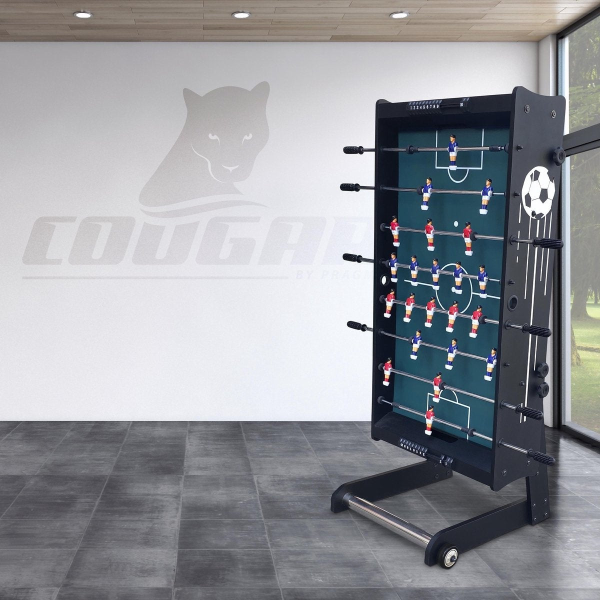Cougar Scorpion Kick TS opklapbare Voetbaltafel - Tafelvoetbal - Zwart