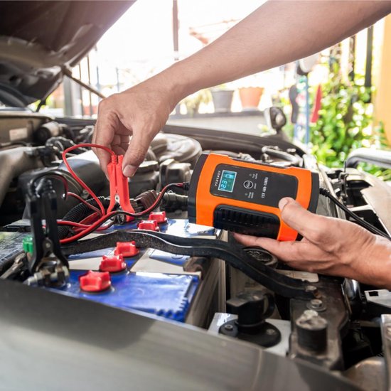 VERTREX Acculader - Druppellader - Geschikt voor Motor Auto Scooter - 12V 6A