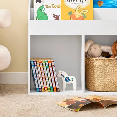 SoBuy Kinderboekenkast met Opbergvakken - 73 x 30 x 80 cm - Wit
