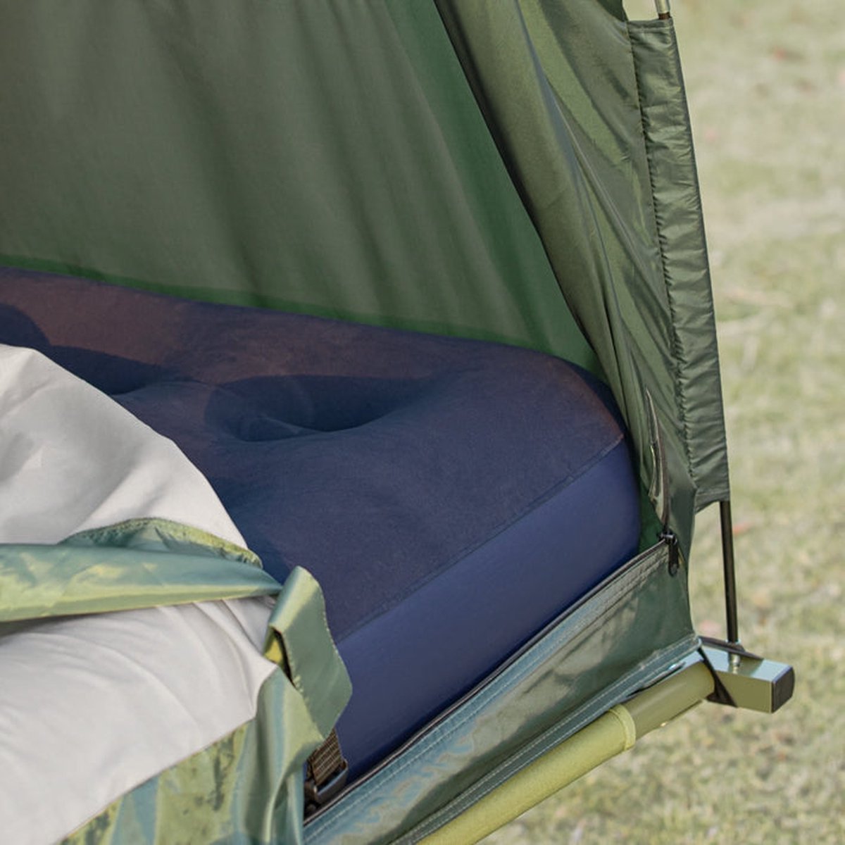 SoBuy  - 4-in-1 Campingtent Kit - Pop-Up Tent - Draagbaar Kampeerbed - Buitenligstoel - Duurzaam Oxford Nylon - Muggenbescherming - Eenvoudige montage - 193x160x86cm - Groen