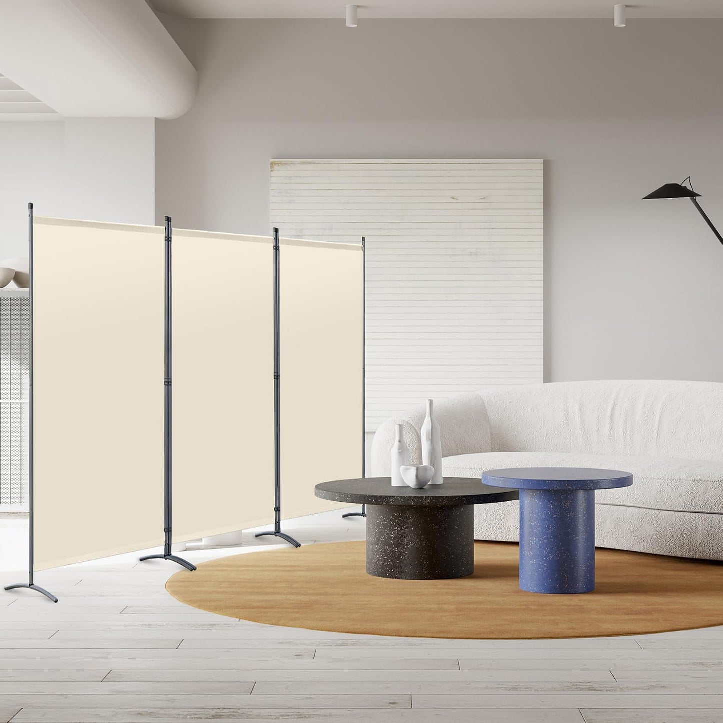 Angel Living Kamerscherm Opvouwbaar - 3 Panelen - 243 x 170 cm - Beige