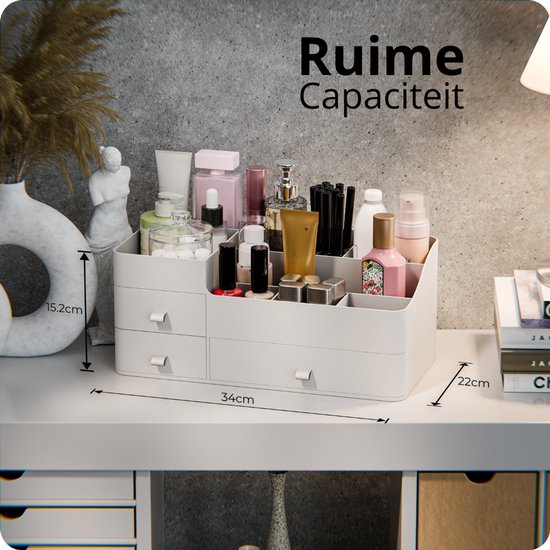 Organess - Make up organizer - Opbergdoos - Skincare organizer - Make up koffer - Wit