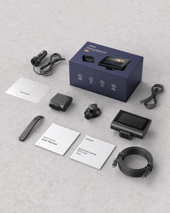 iZEEKER GD850 Dashcam voor auto - 4K & 1080P - Voor en Achter Camera - WiFi en GPS - 3'' IPS Touchscreen - Sony Sensor - Nachtzicht