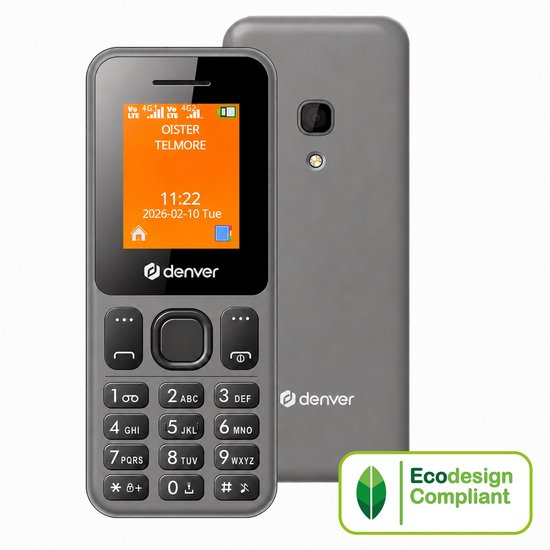 Denver Senioren Mobiele Telefoon 4G - GSM - Smartphonevrij opgroeien - FM Radio - Dual Sim - Simlockvrij - Model 2026 - FAS1880L