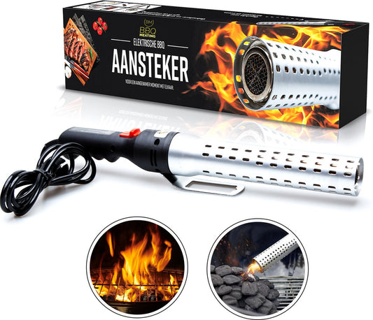 BBQ Meating Elektrische BBQ Aansteker – Looftlighter – One Minute Lighter – Milieuvriendelijk en Supersnel Ontsteken zonder Aanmaakmiddelen