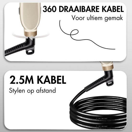 Sansbeauté® Stoomstijltang PRO - Stoom Stijltang - Professionele Stijltang 5.0 – Stoomstijltangs - Cremé