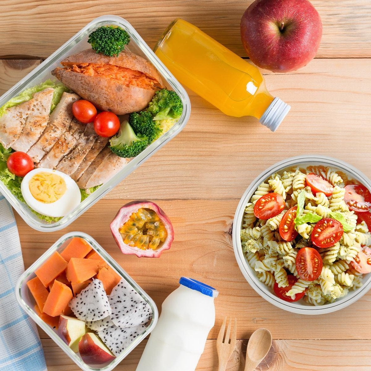 KitchenBrothers Meal Prep Bakjes - Vershoudbakjes Set - Luchtdicht - BPA Vrij - Glas - 9 Stuks