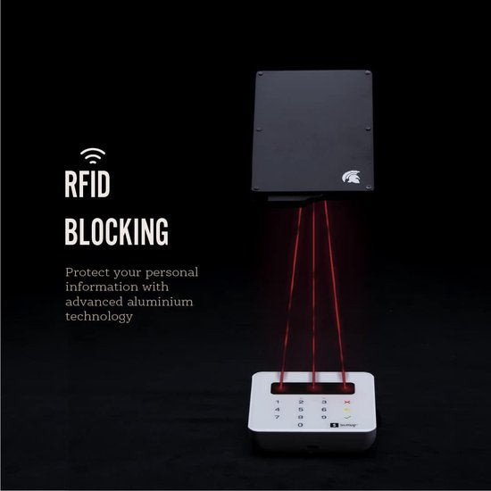 Powr RFID Portemonnee - Slimme Portemonnee - Dunne Portemonnee - Kaarthouder Pasjes - Pasjeshouder met geldclip - Anti-diefstal - Titanium - NFC Blocker