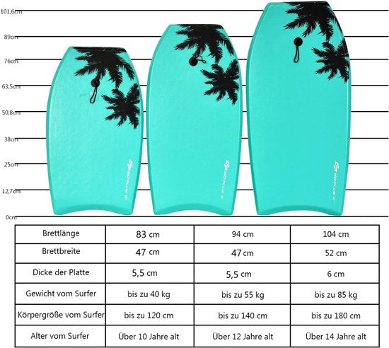 COSTWAY Bodyboard, zwemplank, surfplank voor kinderen, surfboard, sup-board