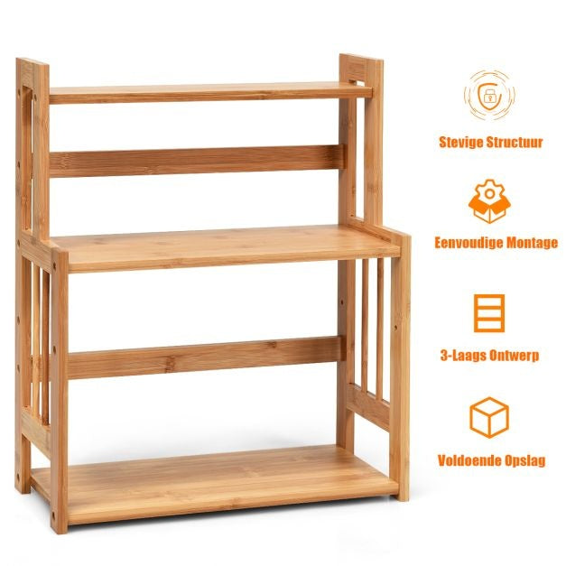 Coast Aanrecht Organizer - Kruidenrek/Opbergrek - 41,5 x 18 x 50 cm - Bruin