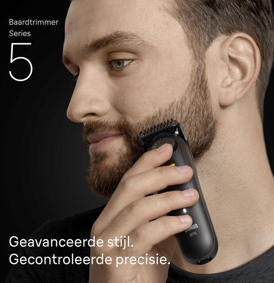 Braun Baardtrimmer Series 5 BT5520 + 4 Tools - 40 Lengtes - Scherp Scheerblad - Zwart