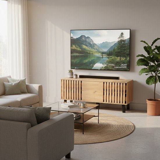 VDD Home - TV meubel - TV kast - Zwevend TV meubel - Hout - 130 x 53 x 40 cm - Staand of hangend