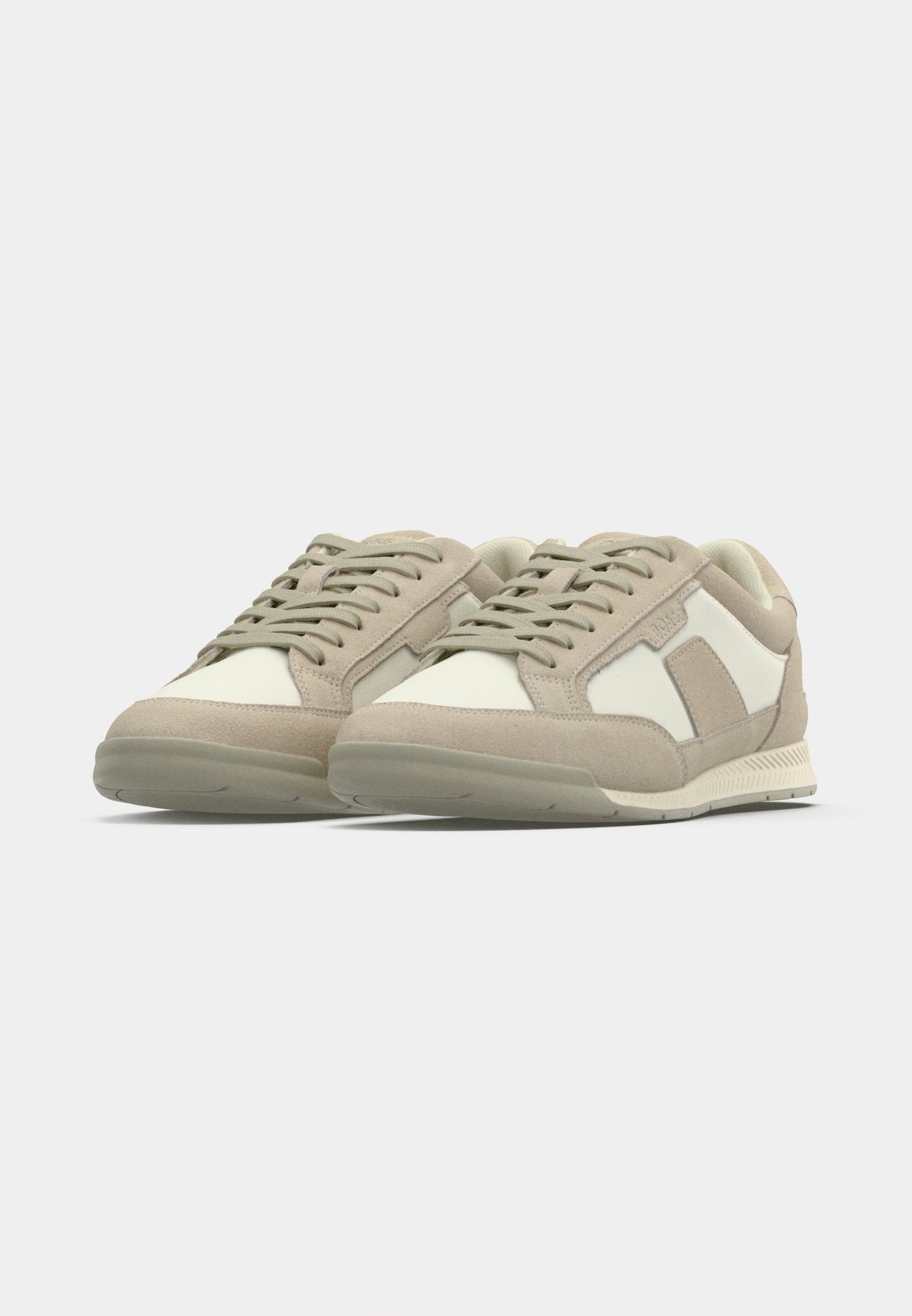 BOSS NITAN Sneakers – Leer & Textiel – Open Beige